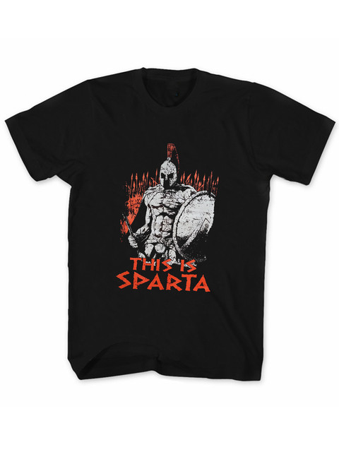 This Is Sparta. Sparta 300 Warrior Leonidas T Shirt. 100% Cotton Short  Sleeve O-Neck